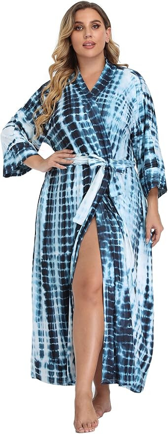 Super Shopping-zone Women's Plus Size Long Robes Kimonos Plus Size Maternity Robes Delivery Robes... | Amazon (US)