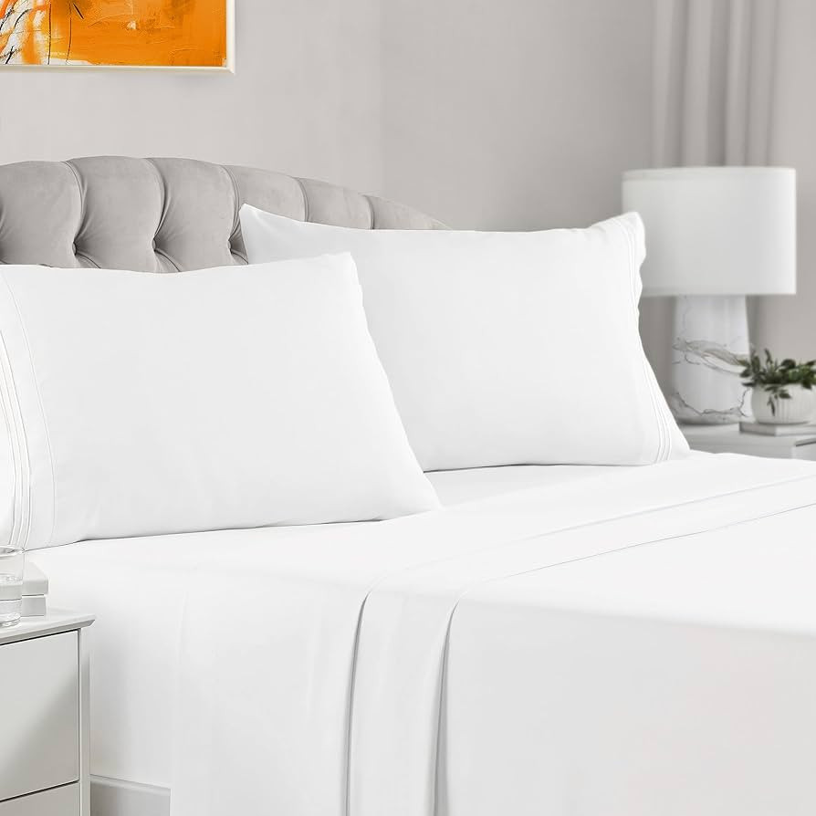 Mellanni King Size Sheets - 4 PC Iconic Collection Bedding Sheets & Pillowcases - Hotel Luxury, E... | Amazon (US)