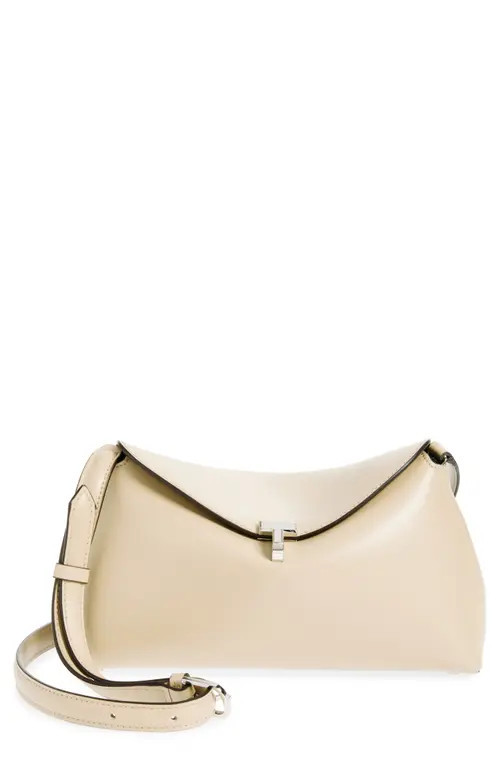 TOTEME Palmellata T-Lock Leather Clutch Crossbody in Fawn at Nordstrom | Nordstrom