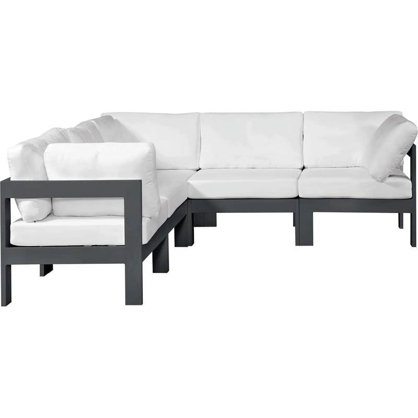 Meridian Furniture Nizuc White Outdoor Patio Modular Sectional | Walmart (US)