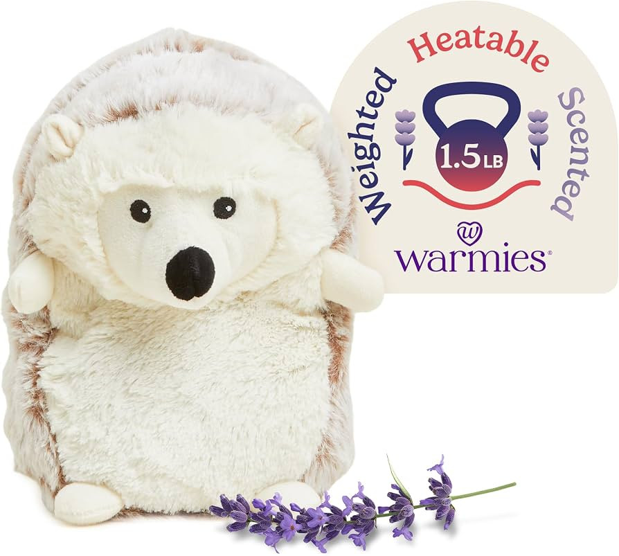 warmies Microwavable & Weighted Stuffed Animals, Hedgehog - Heated Stuffed Animal Plushie for War... | Amazon (US)