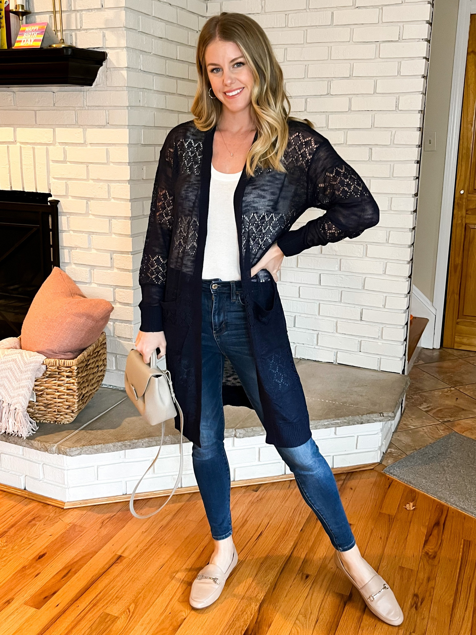 Love the pretty knit of this cardigan! Wearing size small 

#LTKFind #LTKstyletip #LTKunder50