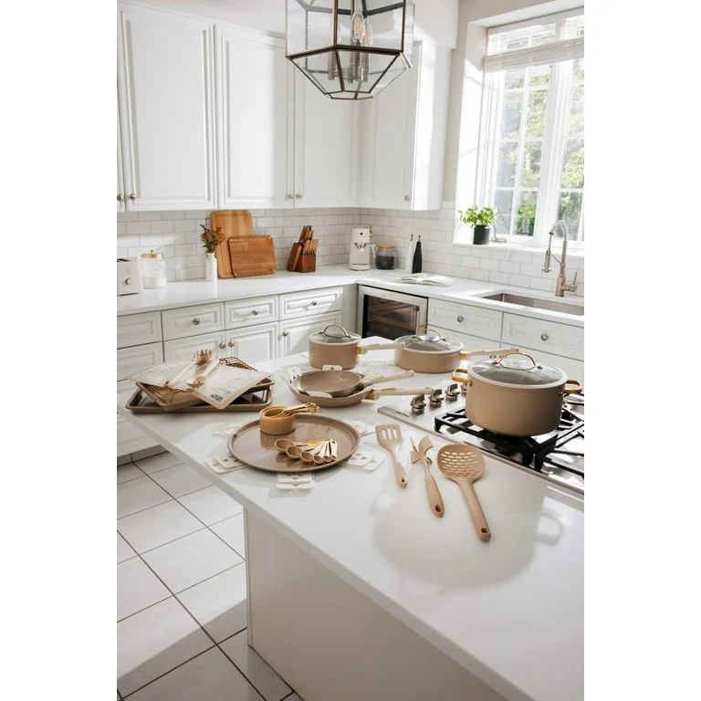 Thyme & Table 32-Piece Aluminum Cookware Set - Taupe | Walmart (US)