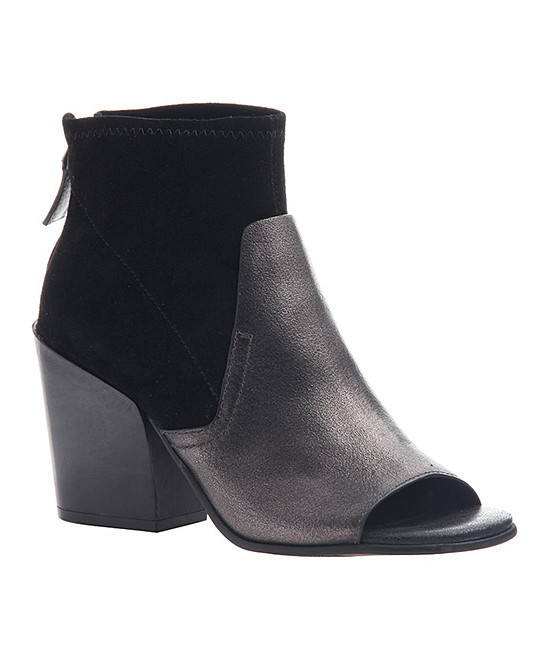 Black Beta Leather Ankle Boot - Women | Zulily