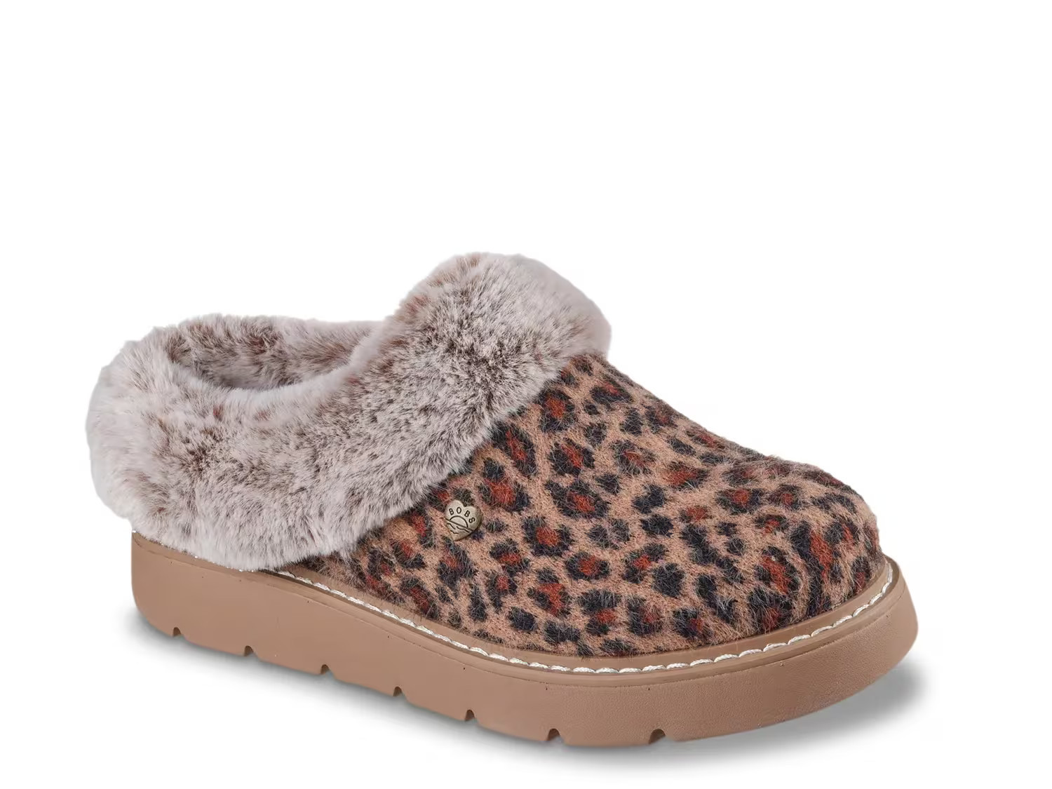 Skechers BOBS Keepsakes Lite Snug Spotz Slipper | Women's | Brown/Black Leopard Print | Size 9.5 | Clogs | DSW