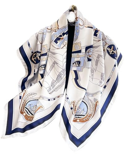 Hioyiwse Head Scarf For Women Hair Bandana 35" Large Square Satin Wrap Sleeping Neck Silk Satin Hair Scarves Lightweight Fashion Present F35 | Amazon (US)