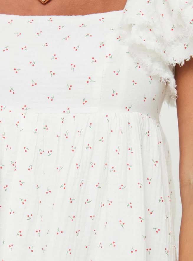 Greeves Romper White / Cherry | Princess Polly US