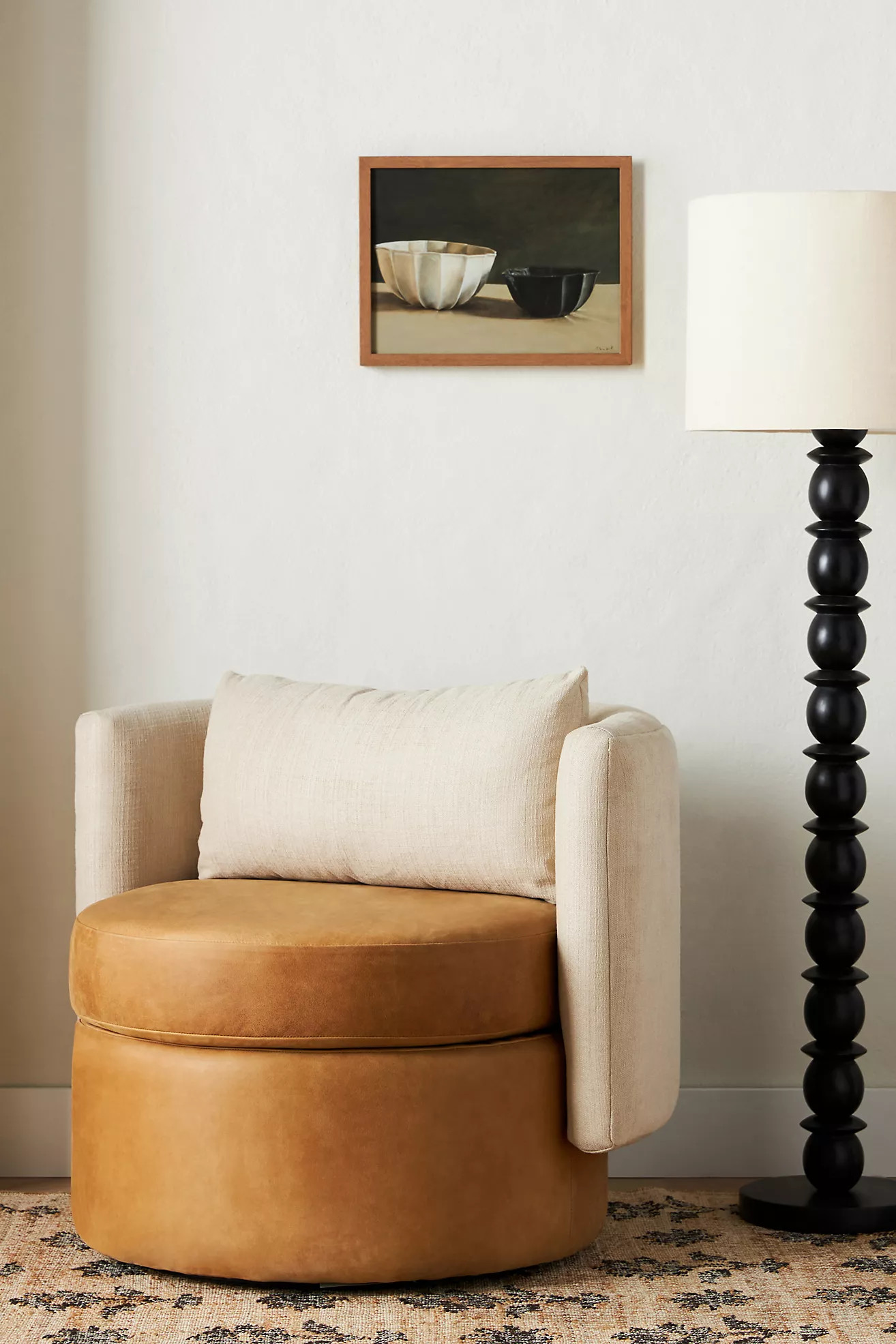 Jordan Leather Swivel Chair | Anthropologie (US)