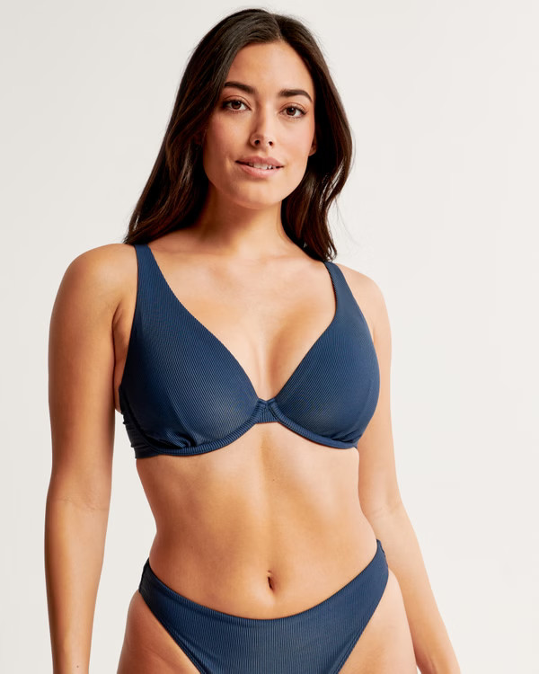 Curve Love High Apex Underwire Bikini Top | Abercrombie & Fitch (US)
