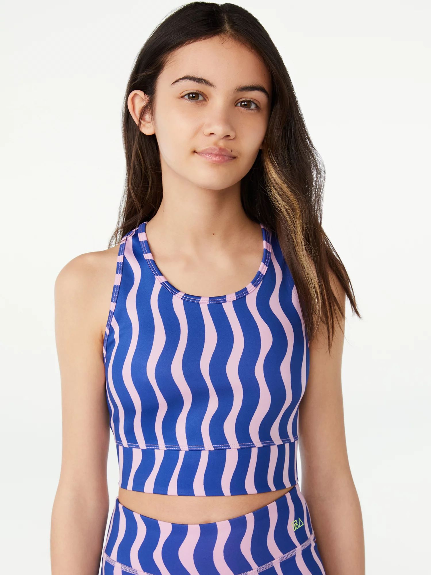 Free Assembly Girls Printed Active Crop Top, Sizes 4-18 | Walmart (US)