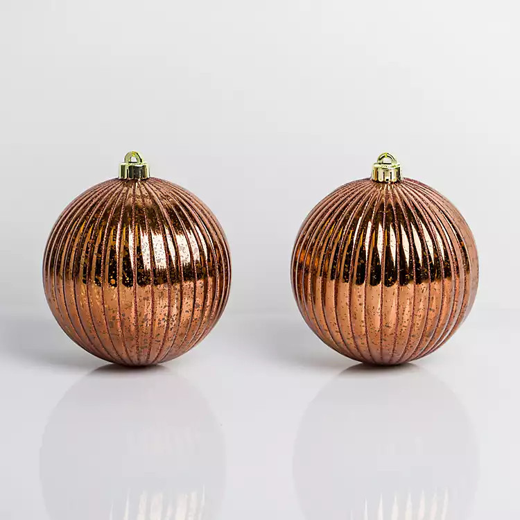 Chocolate Ridged 6 in. Tree Ornaments, Set of 2 | Kirkland's Home