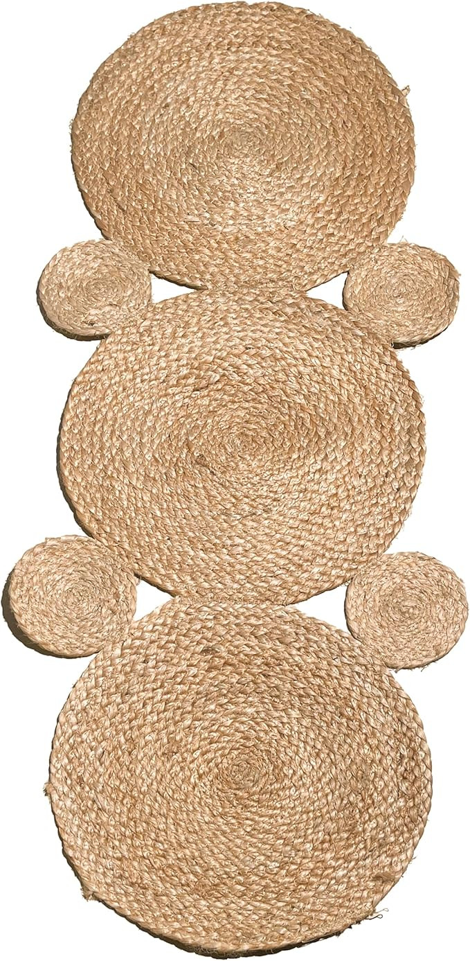 Chardin home Jute Braided Circles Table Runner, Boho, Artisanal Center Decor for Tables, Chests, ... | Amazon (US)