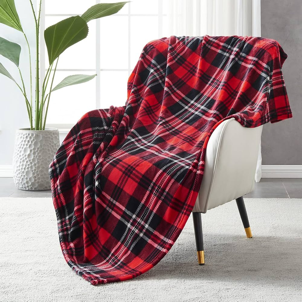 SOCHOW Plaid Flannel Fleece Throw Blanket 50 × 60 Inches, All Season Soft Warm Decorative Blanke... | Amazon (CA)