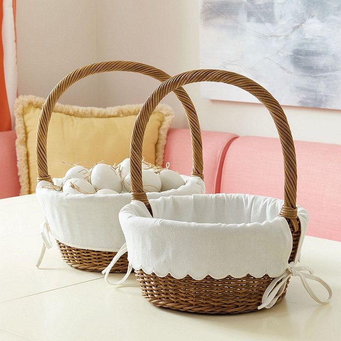 Wicker Easter Basket with Liner | Ballard Designs, Inc.