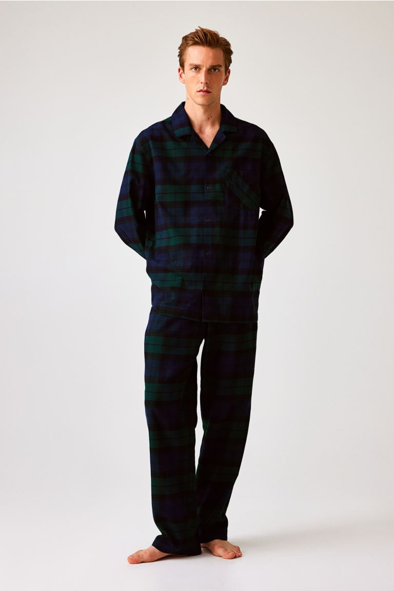 Regular Fit Flannel pyjamas | H&M (UK, MY, IN, SG, PH, TW, HK)