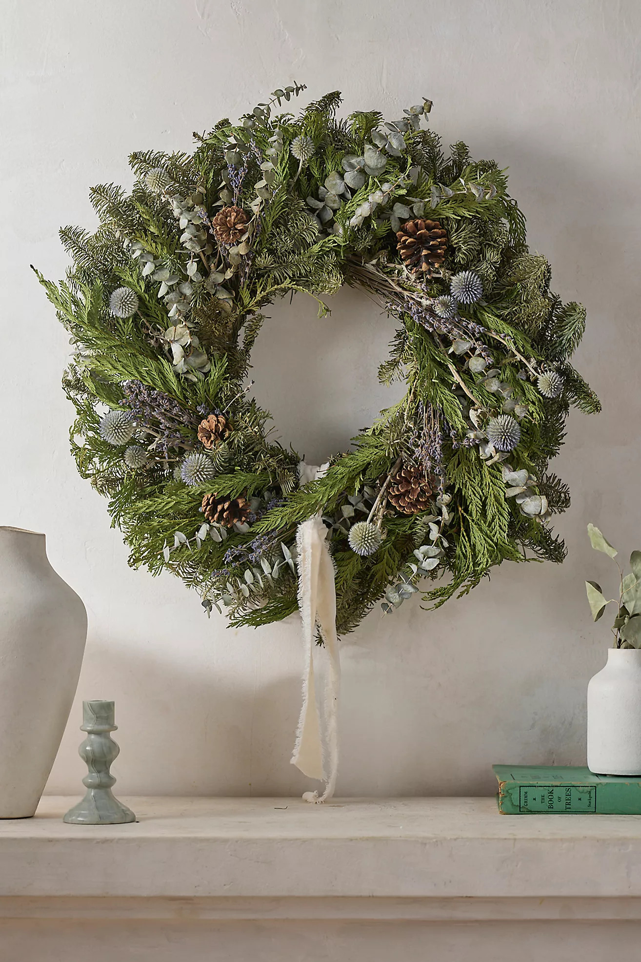Fresh Evergreen, Lavender + Eucalyptus Wreath | Anthropologie (US)