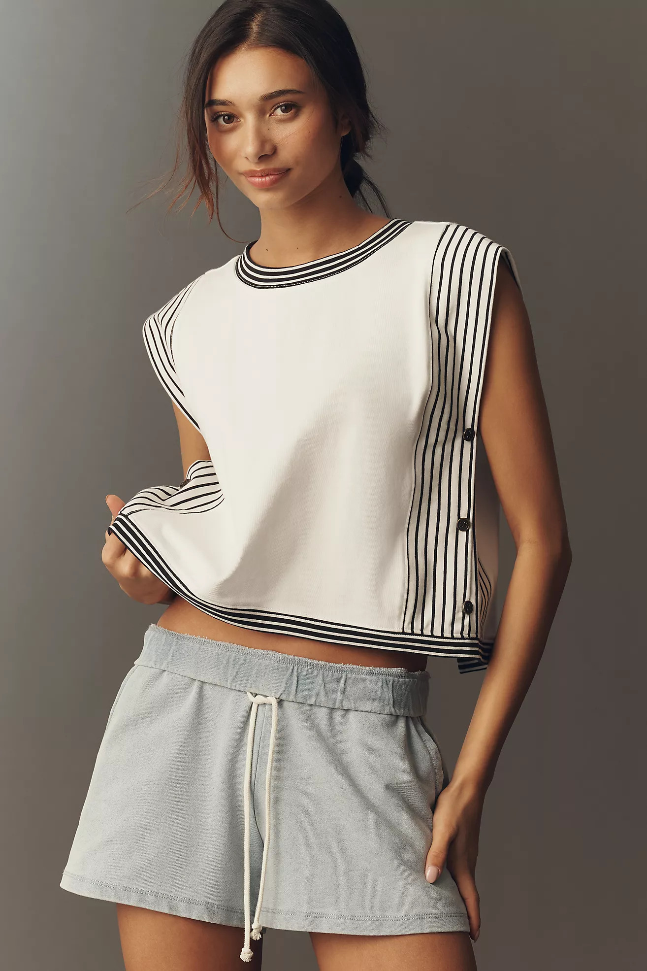 Maeve Boatslip Muscle Tee | Anthropologie (US)
