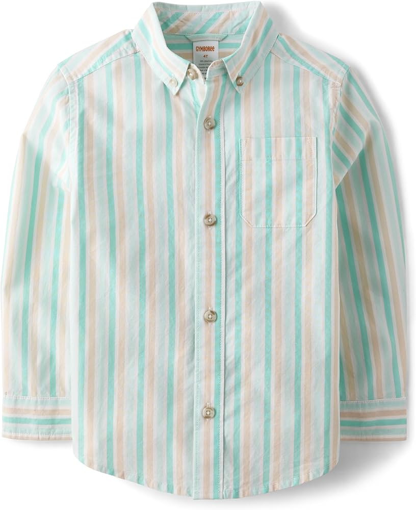 Gymboree Boys' and Toddler Long Sleeve Button Up Shirts | Amazon (US)
