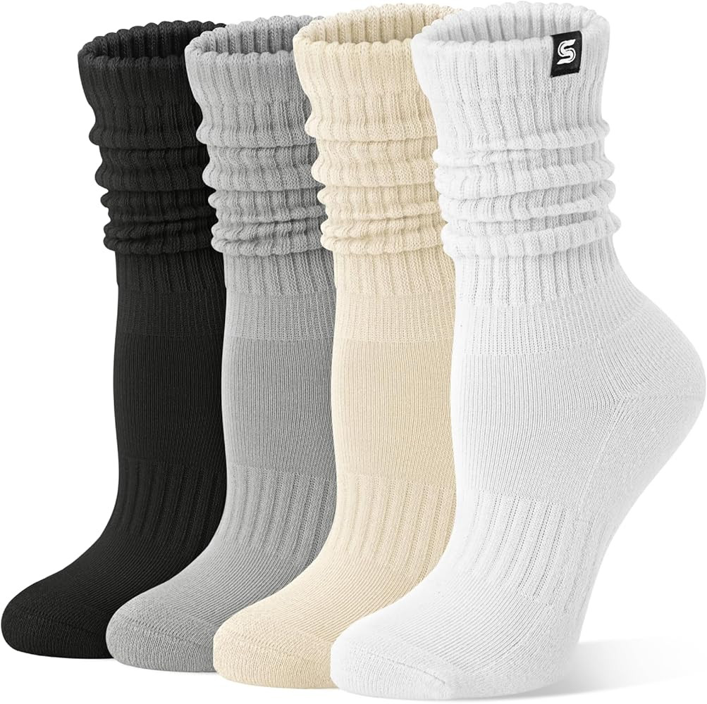 Womens Scrunch Slouch Socks, Long Boot Socks | Amazon (US)