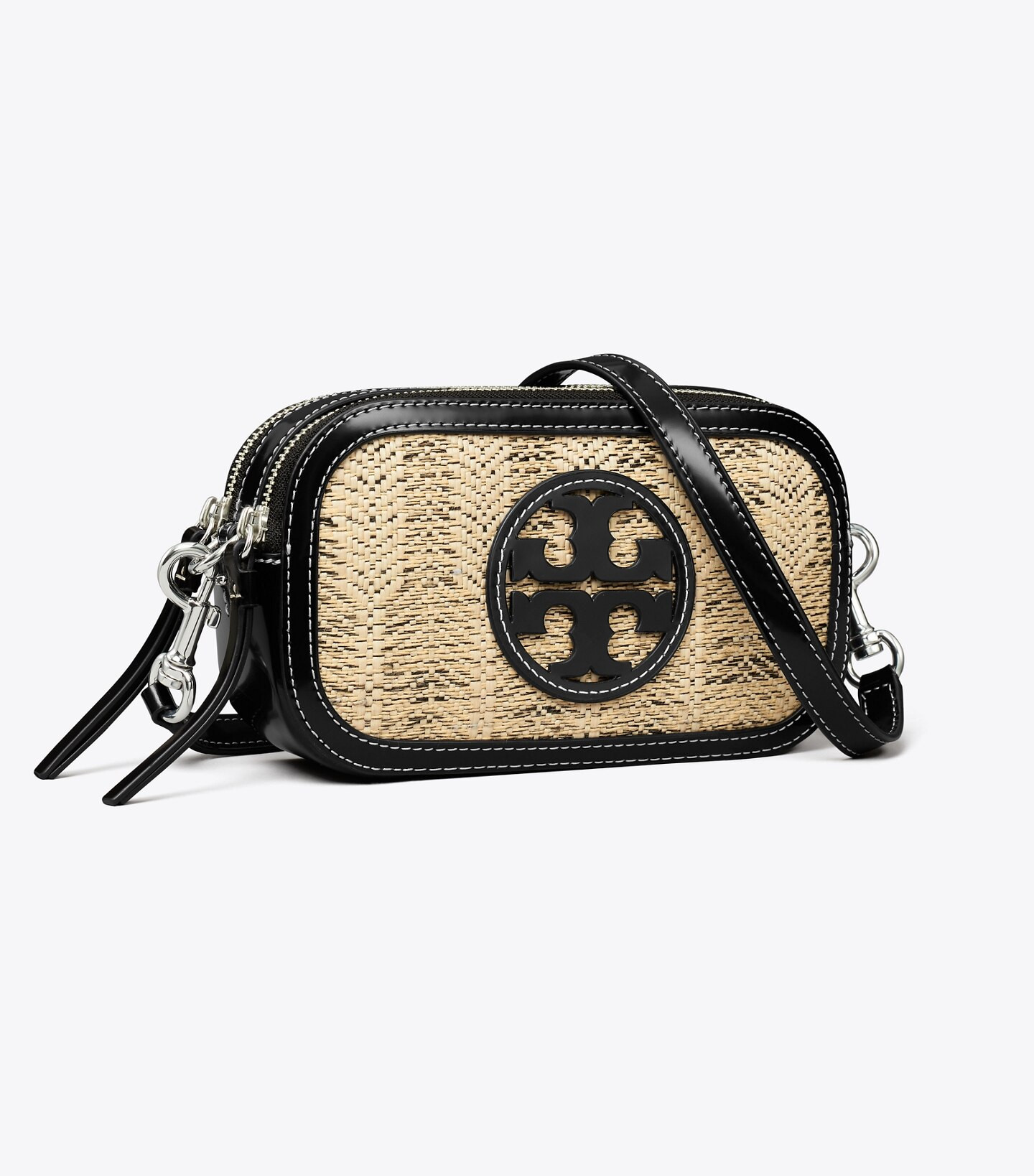 MINI MILLER LINEN RAFFIA CROSSBODY BAG | Tory Burch (US)
