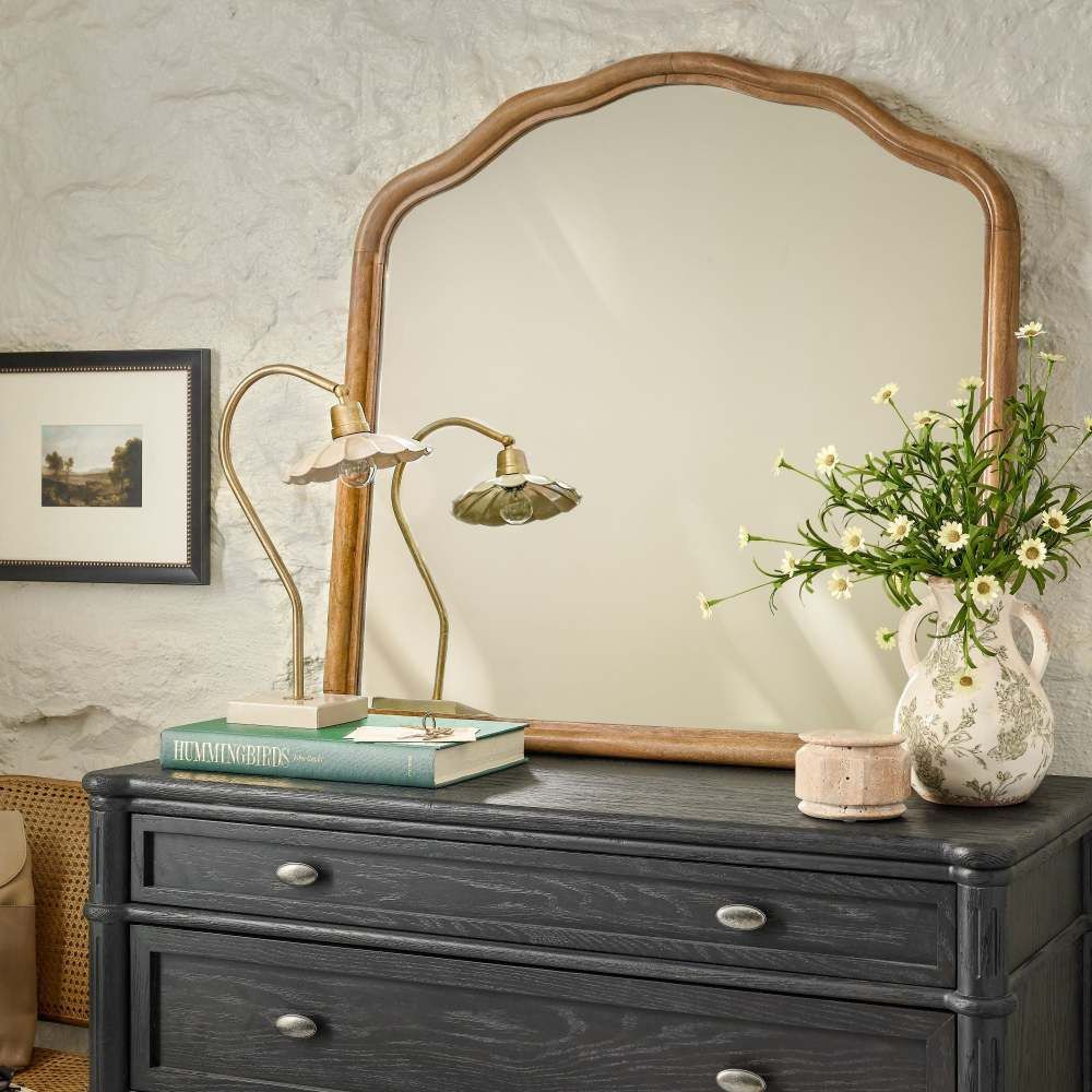 Olivia Wood Framed Mantle Mirror | Magnolia