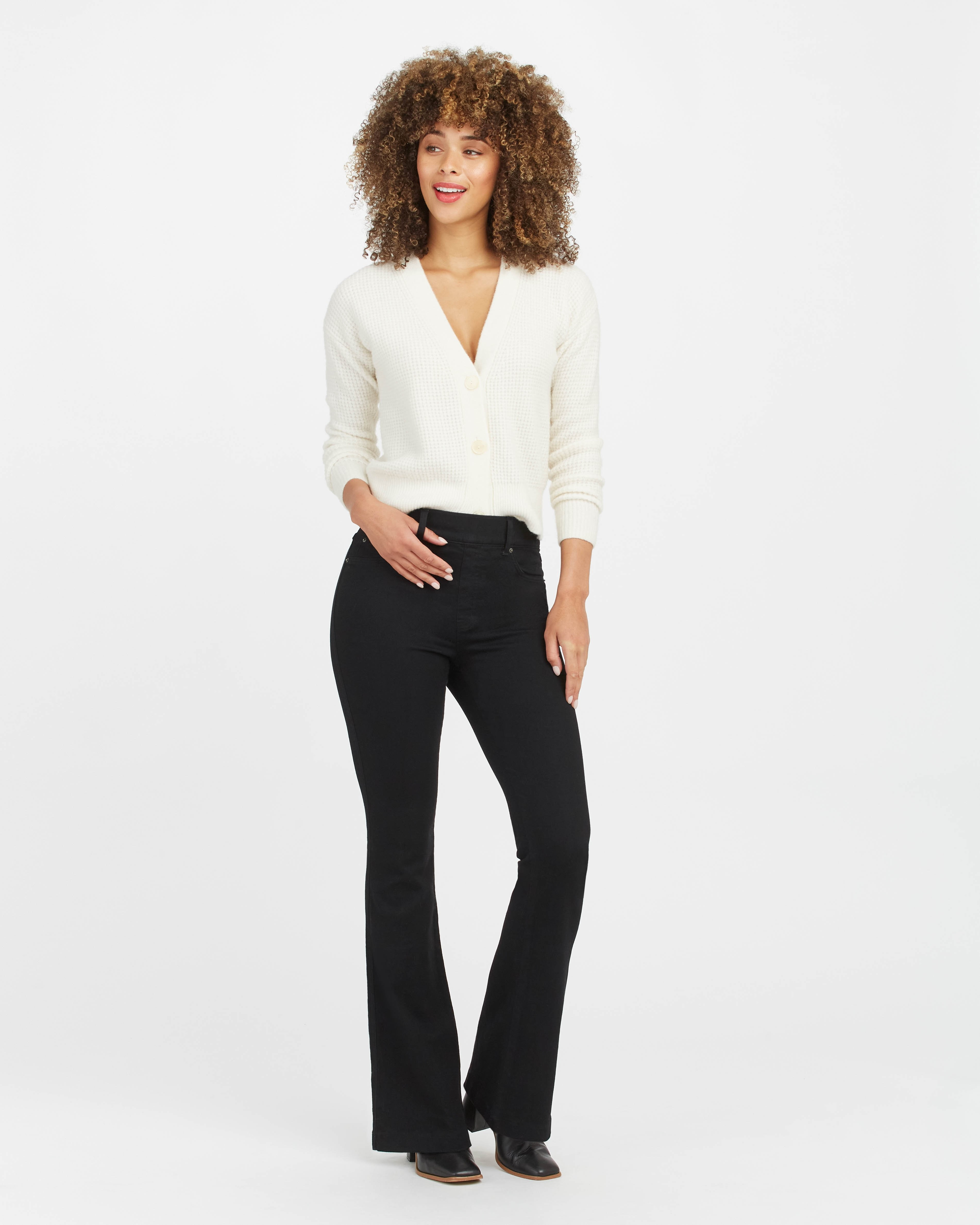 Flare Jeans, Clean Black
       
        $148.00
        Available in Petite and Tall! | Spanx