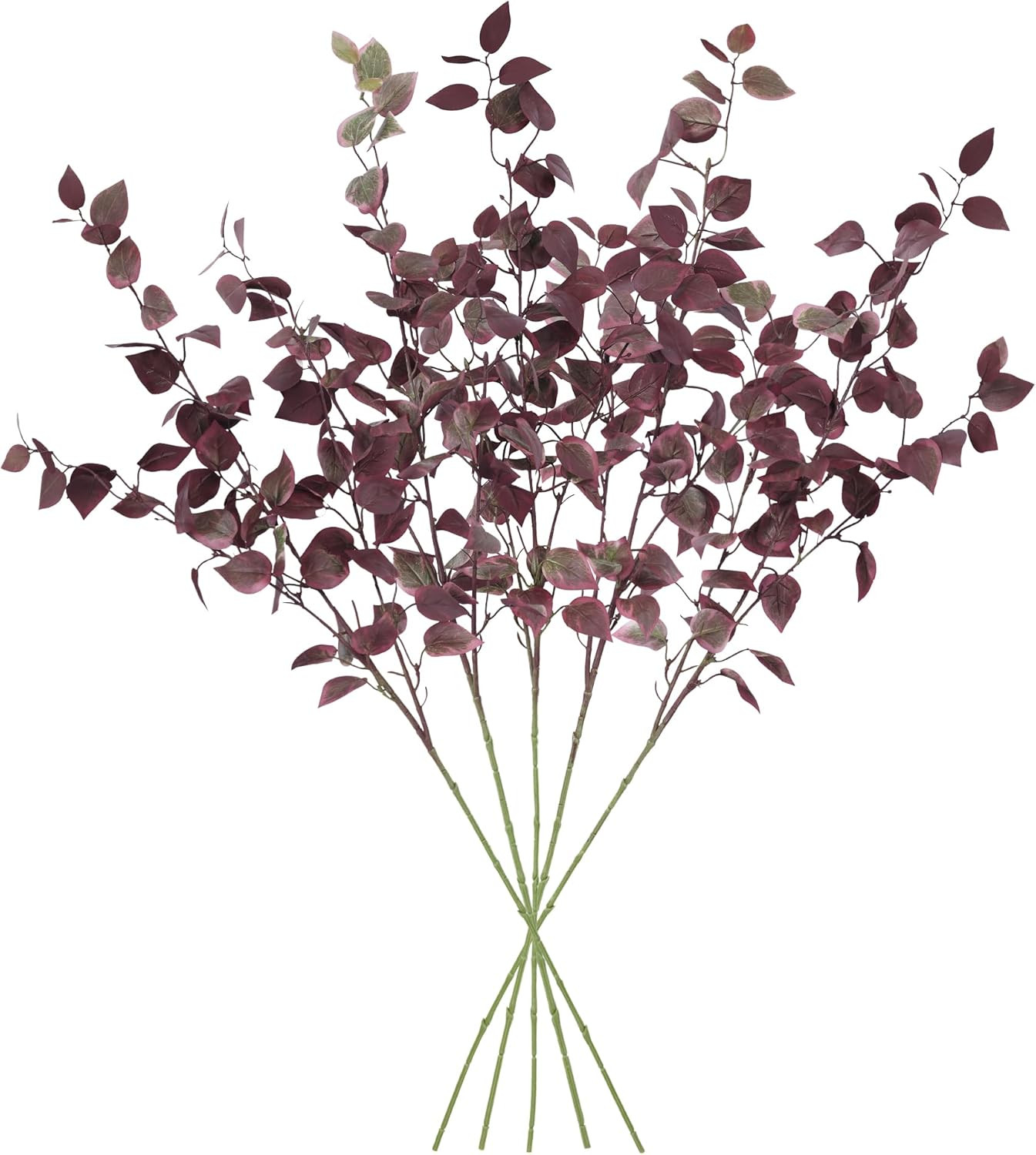 5PCS Artificial Fall Eucalyptus Leaves Stem Plants, 32.7 inch Fake Leaves Autumn Greenery Branche... | Amazon (US)