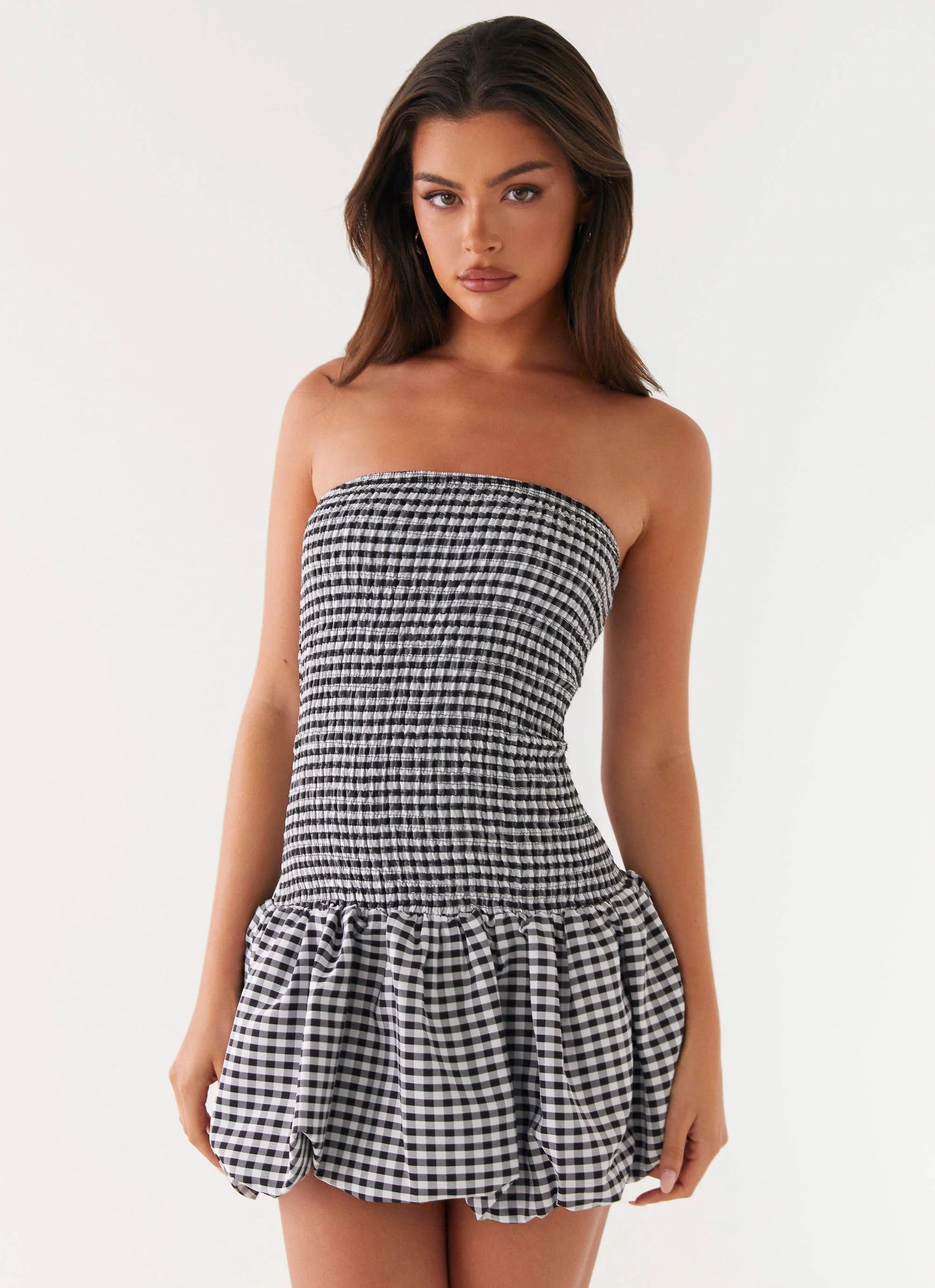 Martell Mini Dress - Black Gingham | Peppermayo (Global)