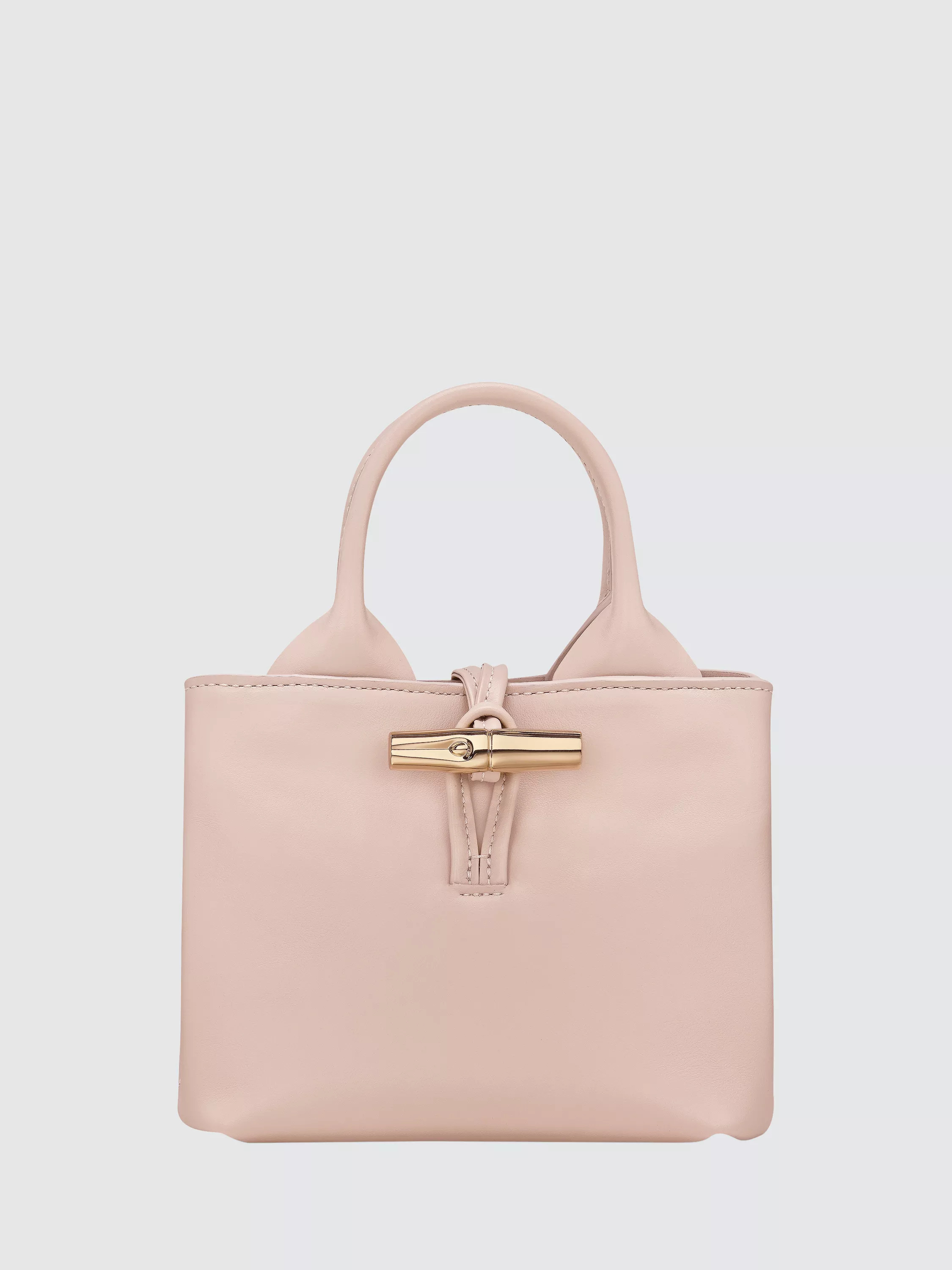 Longchamp Roseau Leather XS Handbag, Petal Pink | John Lewis (UK)
