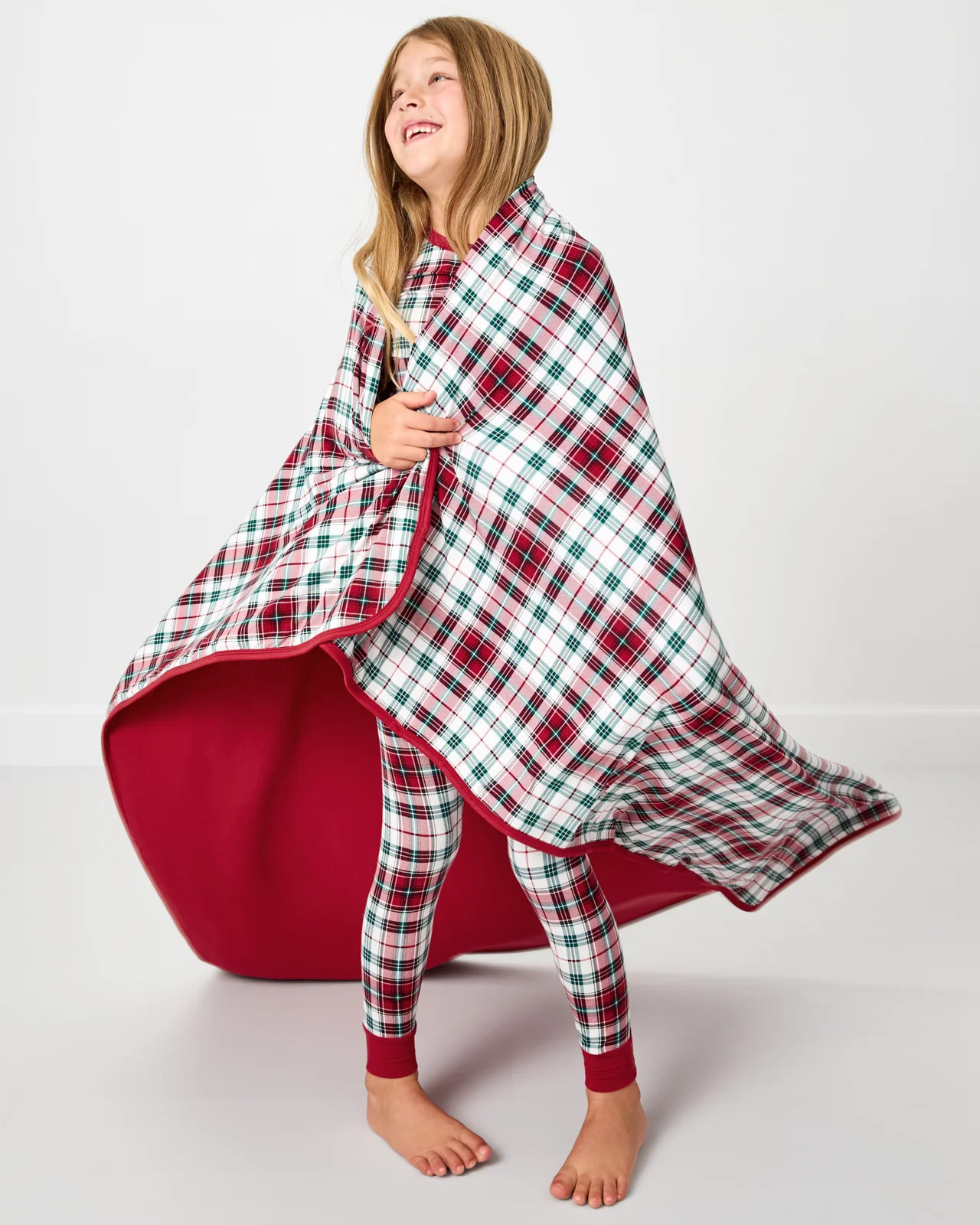 Holly Plaid Large Cloud Blanket | Little Sleepies