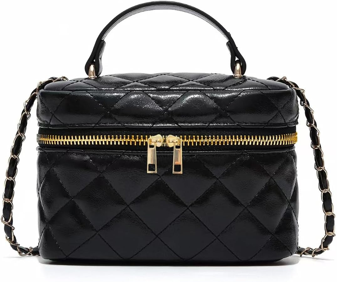 Small purses for women travle: black trendy shoulder bag with 8 organizations help easy seaching | Amazon (US)