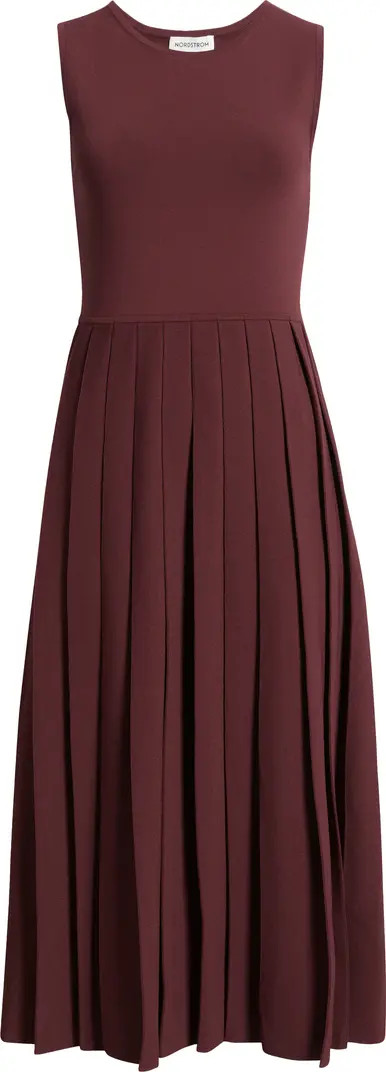 Sleeveless Pleated Sweater Dress | Nordstrom