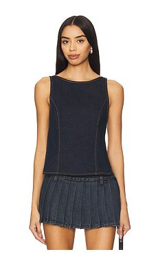 LIONESS Rider Backless Top in Indigo from Revolve.com | Revolve Clothing (Global)