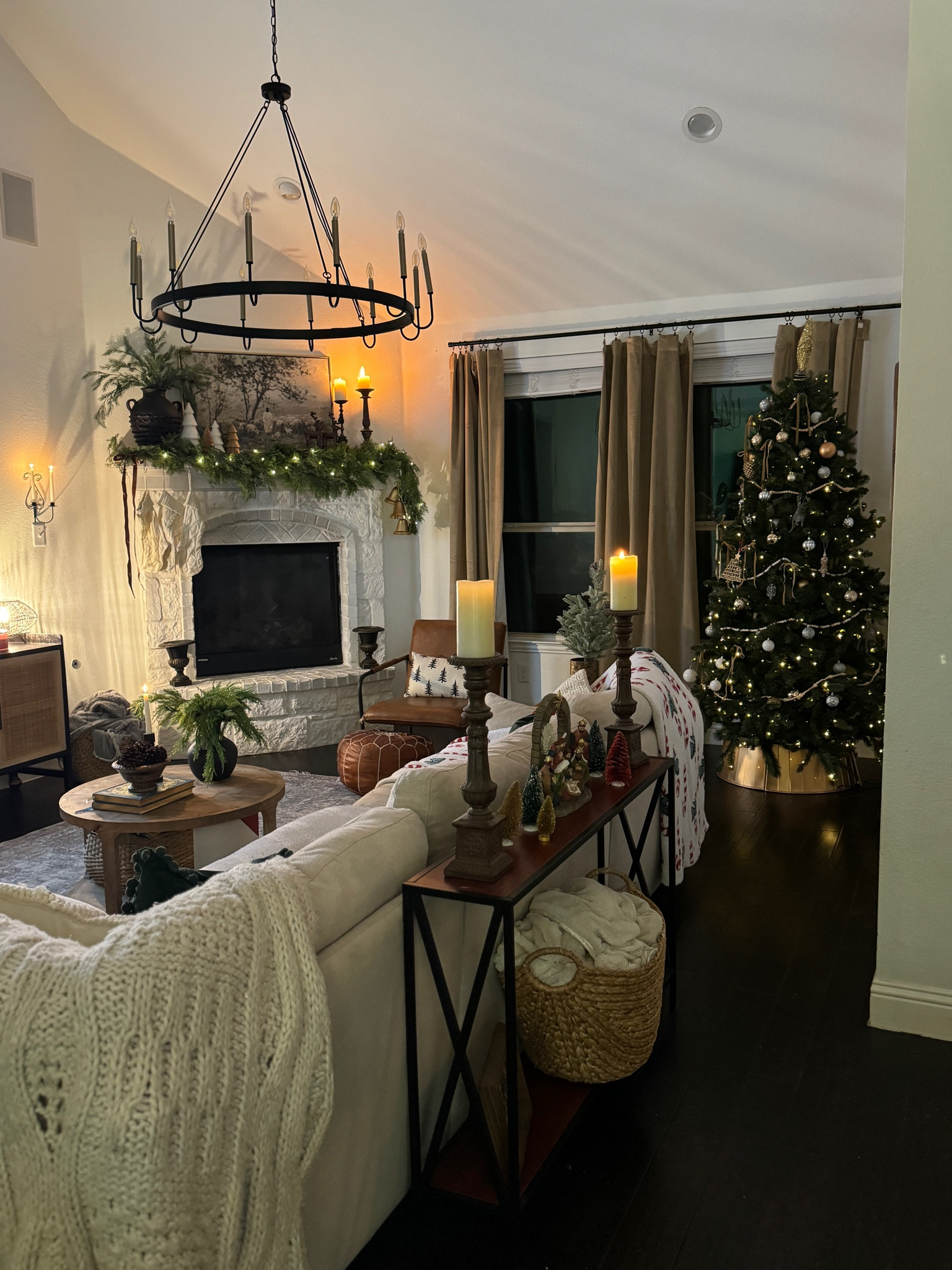 Cozy Christmas decor living room. Linking everything I can! 

#LTKSeasonal #LTKHome #LTKHoliday