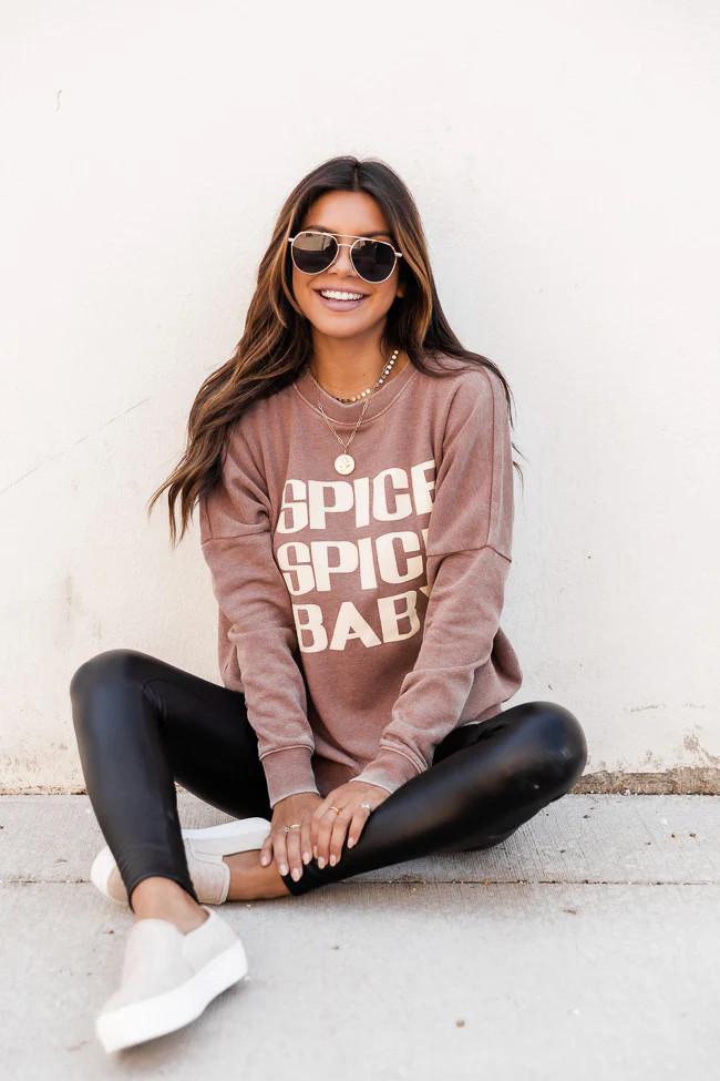 Spice Spice Baby Rust Graphic Sweatshirt | The Pink Lily Boutique