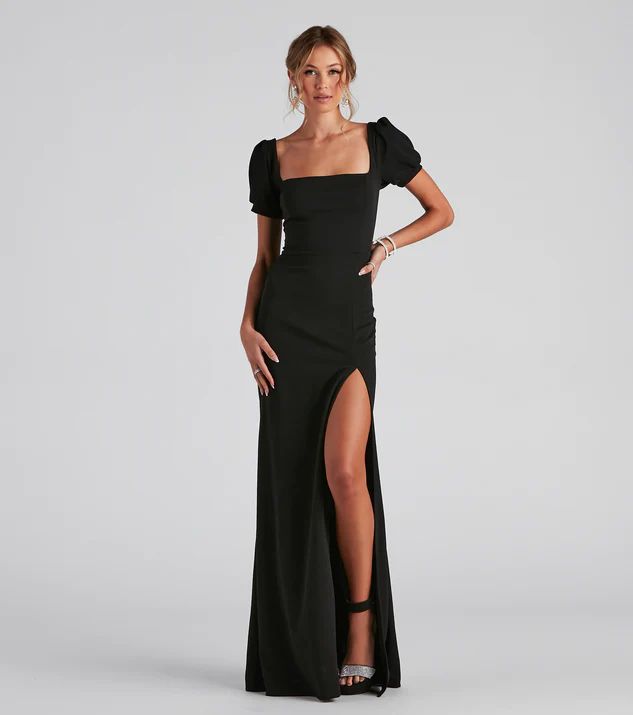 Denali Formal Puff Sleeve Long Dress | Windsor Stores