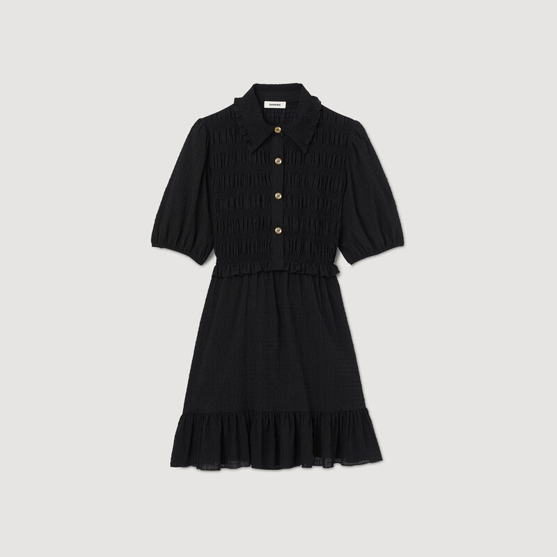 Short Smocked Dress | Sandro US | Sandro-Paris US