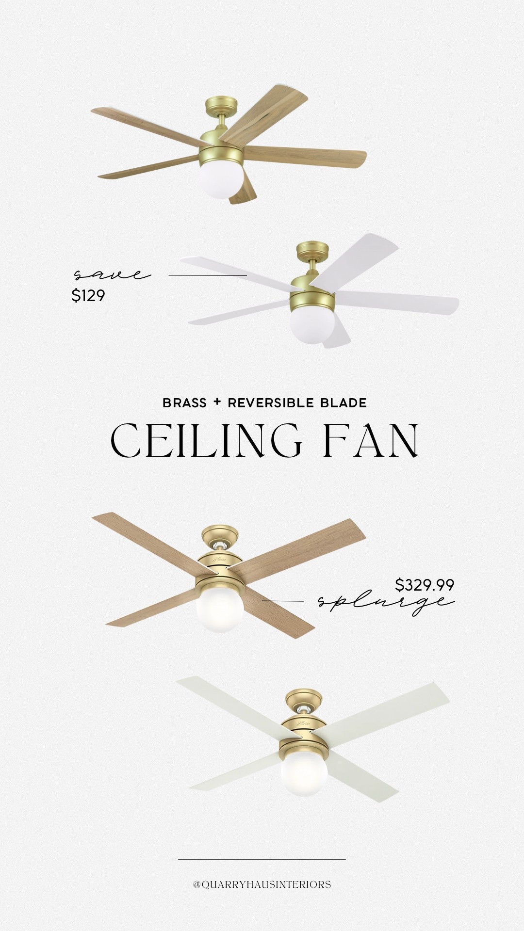 Every time I use the Hepburn Ceiling Fan from Hunter it gets so much love! If you also love the look of the brass base and reversible wood / white blades but are wanting something a little more budget friendly, this Better Homes and Gardens look for less is perfect! 

Great for kids bedrooms, nurseries and more!

#LTKHome