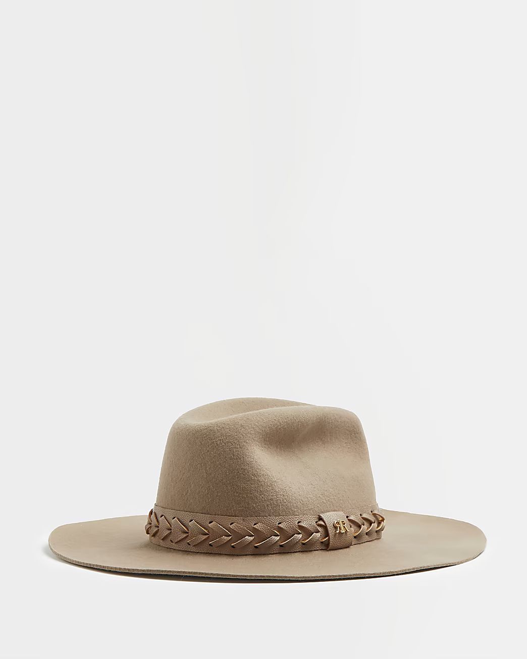 Beige woven Fedora hat | River Island (UK & IE)
