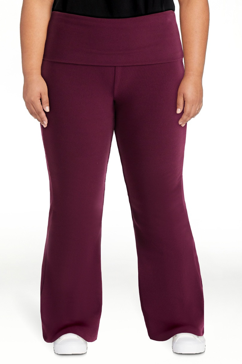 No Boundaries Foldover Cozy Flare Pants, 31.5'' Inseam, Women's | Walmart (US)