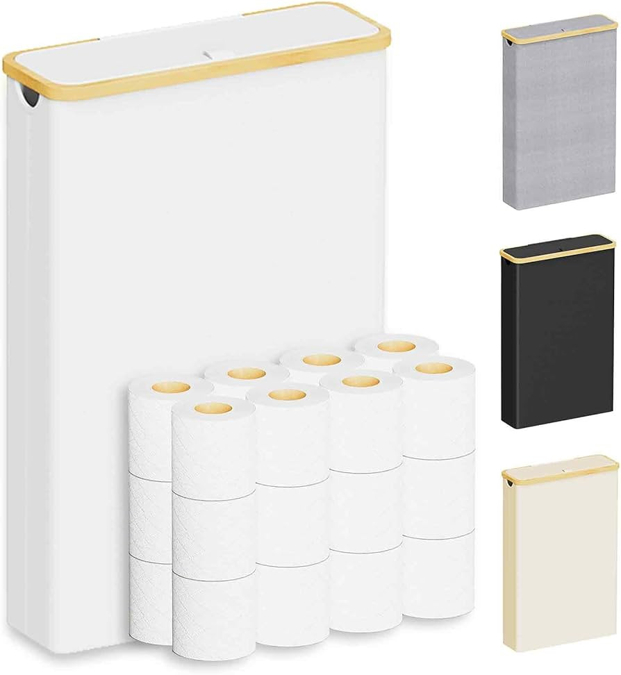 SpaceAid Extra Large Toilet Paper Storage with Lid, Hold up to 24 Regular Rolls or 18 Mega Rolls,... | Amazon (US)