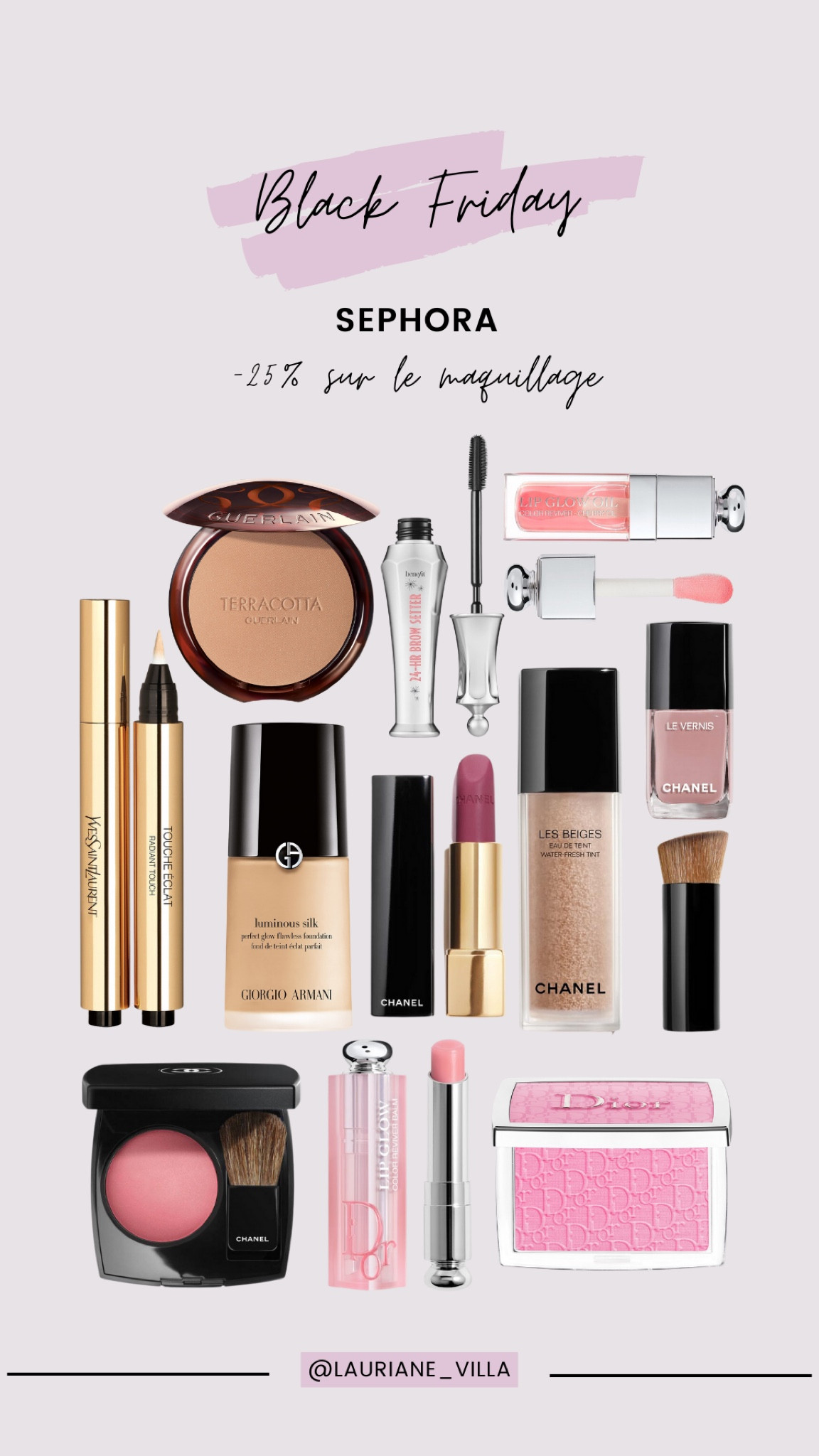 BLACK FRIDAY 2023 
SEPHORA 
-25% sur le maquillage 

#LTKCyberSaleFR #LTKCyberWeek #LTKsalealert