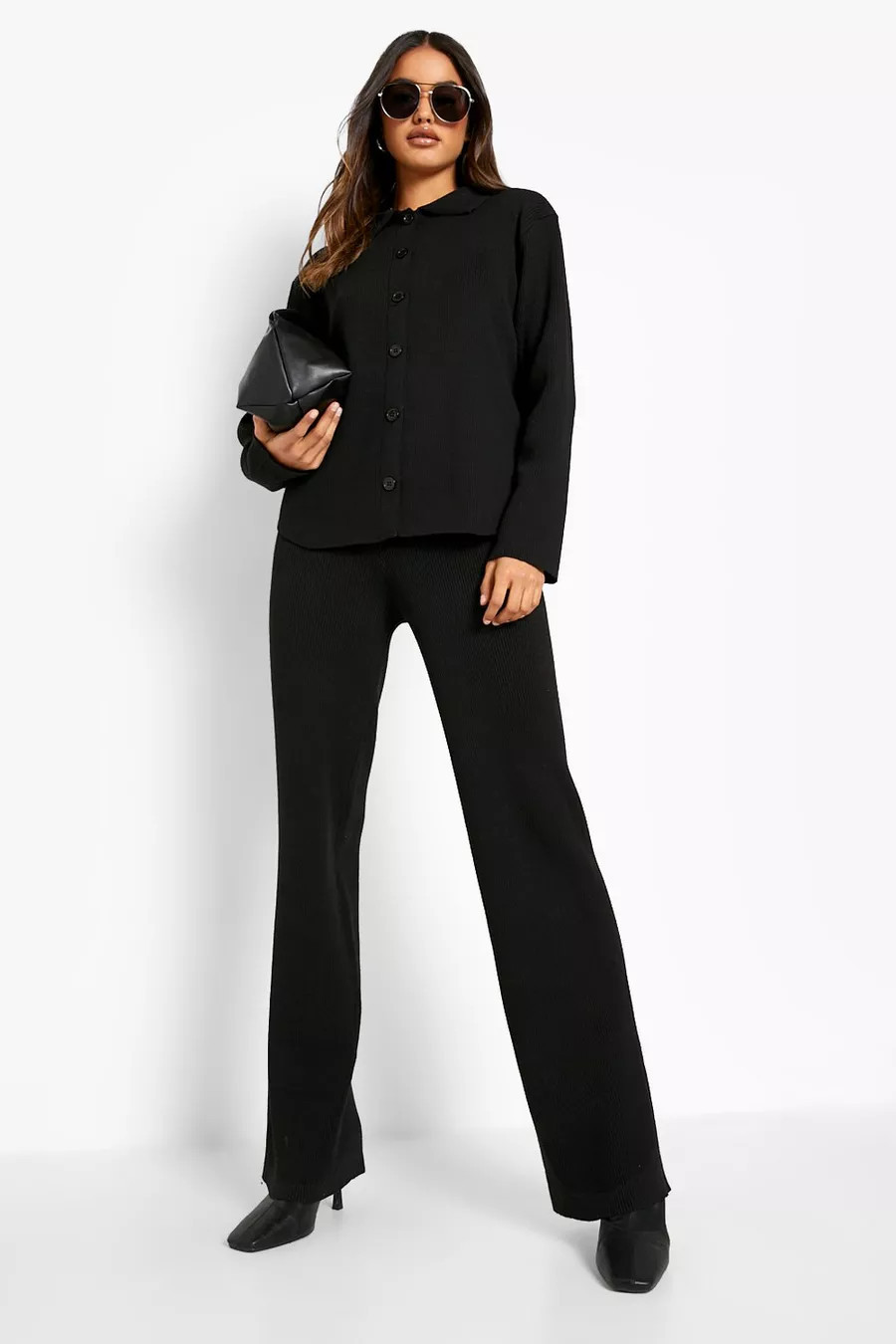 Rib Oversized Relaxed Knitted Co-ord | Boohoo.com (US & CA)