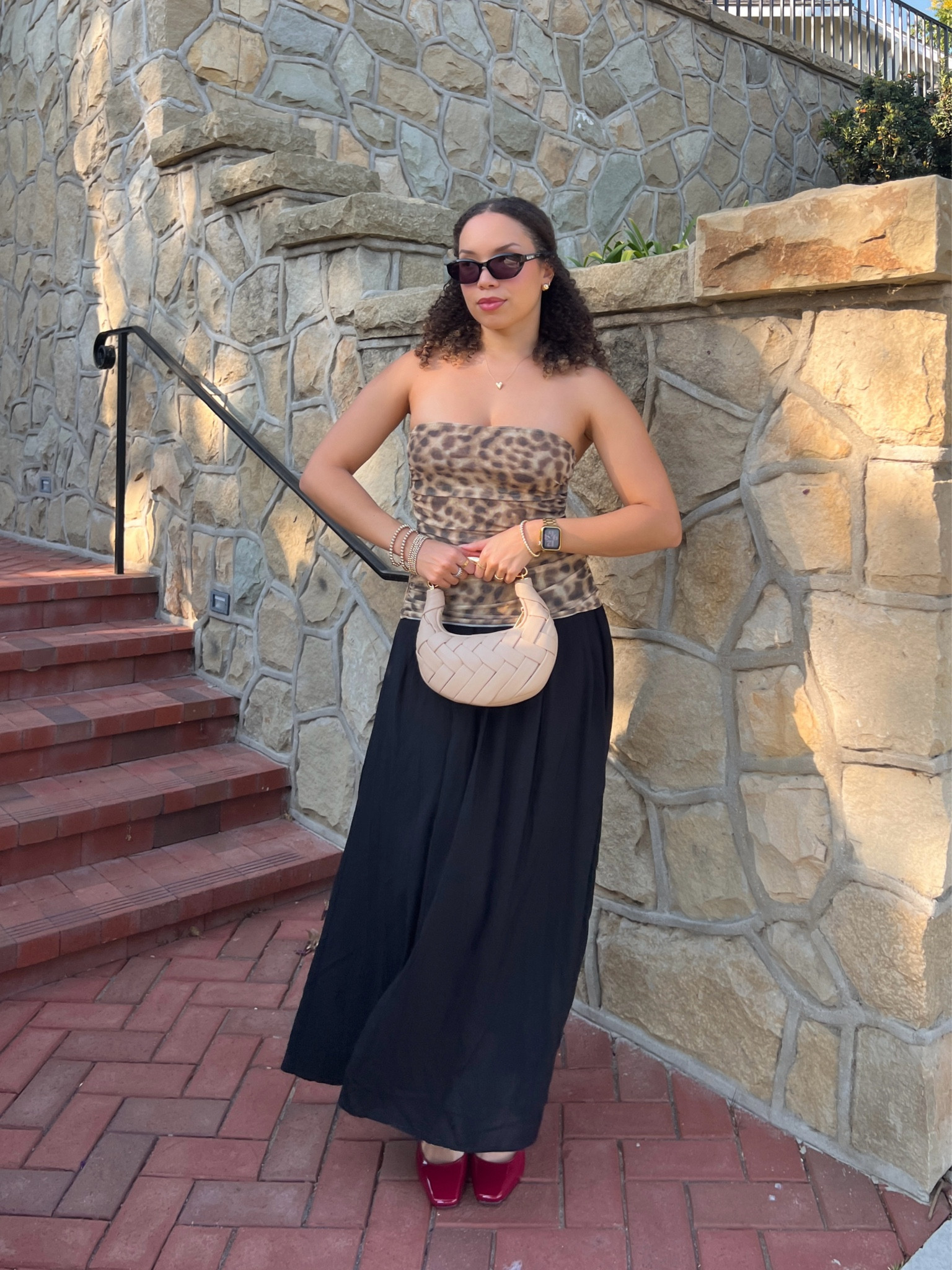 Fall outfit inspo 🤎 leopard print strapless top and black linen maxi skirt with burgundy Mary Jane heels ♥️

#LTKFindsUnder100 #LTKSeasonal #LTKStyleTip