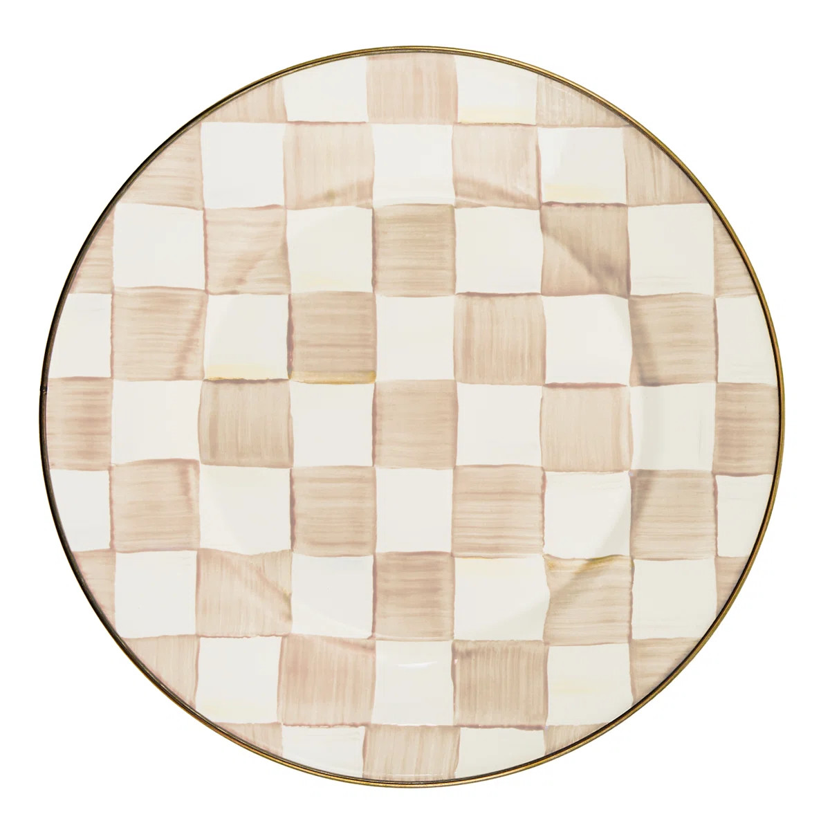 Mocha Check Dinner Plate | Wayfair North America