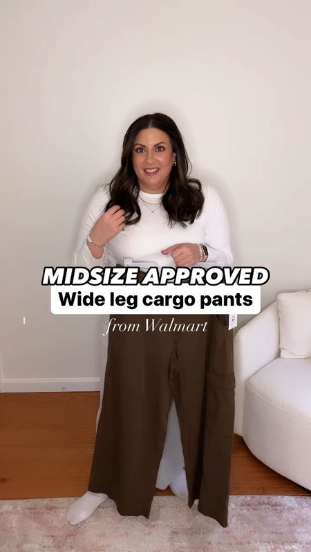 Confidentlycarina with the midsize winter outfit inspo! Wearing a 14 in these wide leg cargo pants but going to exchange for a bigger size for a little more room. 



#LTKstyletip #LTKmidsize #LTKSeasonal