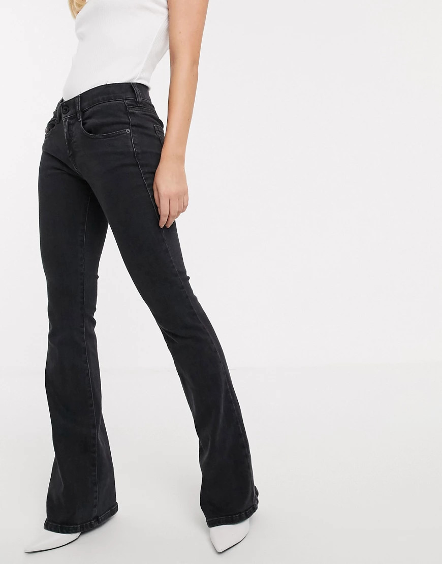 Diesel mid rise flare jean-Black | ASOS (Global)