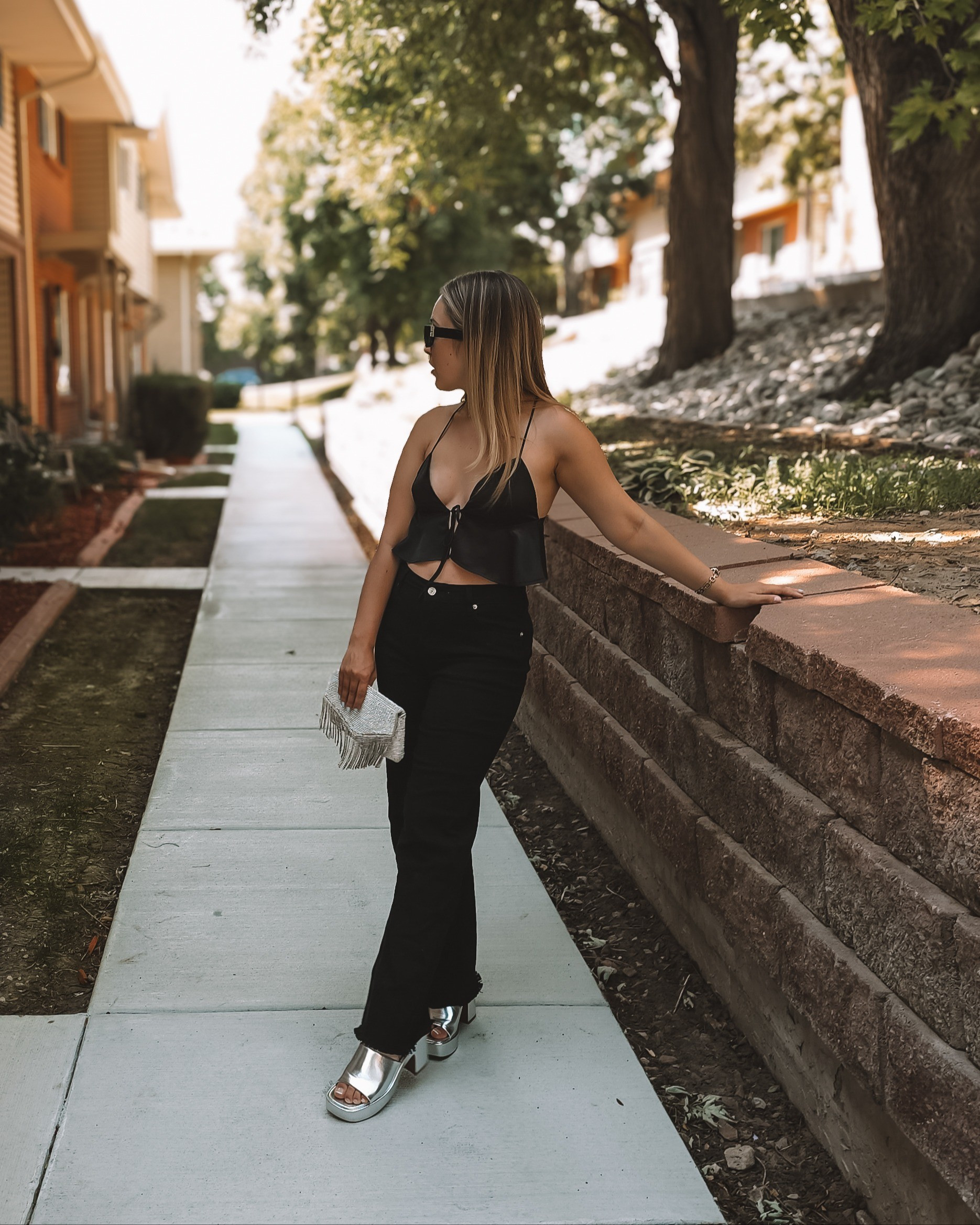 new silver sandals from justfab along with my amazon jeans & sunglasses! all fit true to size. 

#LTKShoeCrush #LTKItBag #LTKFindsUnder50