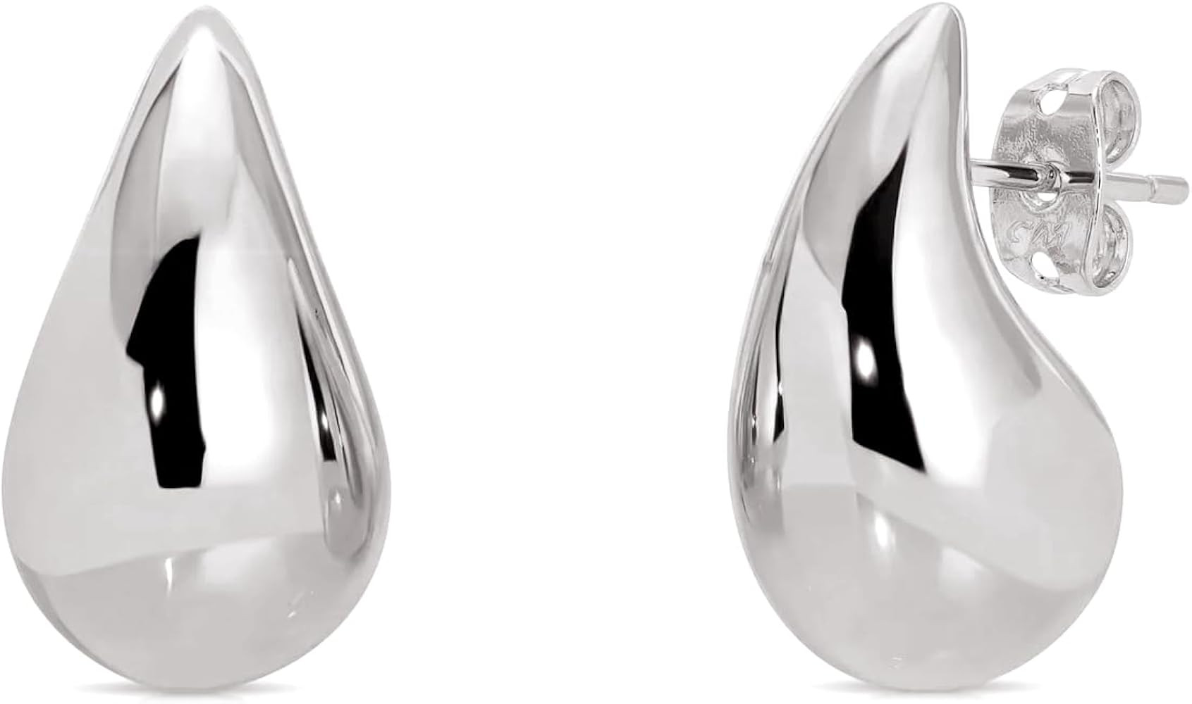 Small Teardrop Gold Chunky Earrings for Women,Thick Gold Plated Hoop Hypoallergenic Water Drop Ea... | Amazon (US)