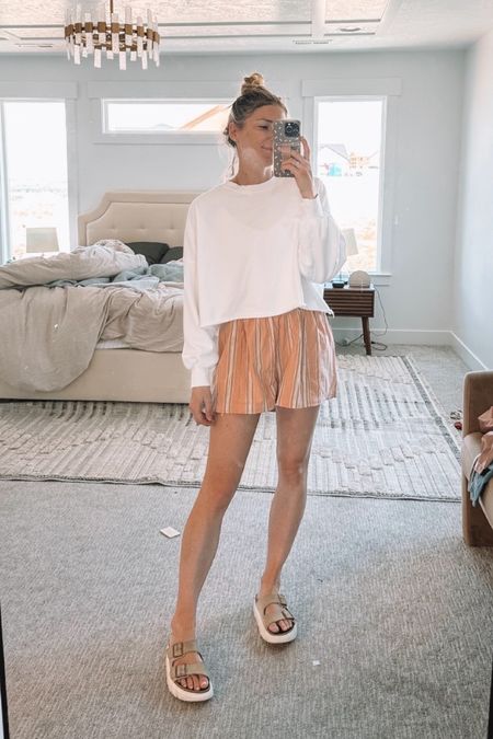 Summer Outfit • I didn’t love the boxer short trend at first but found these and they’re absolute love! And of course paired them with my favorite Birkenstock sandals but they also look cute with adidas!

#LTKSeasonal #LTKShoeCrush #LTKStyleTip